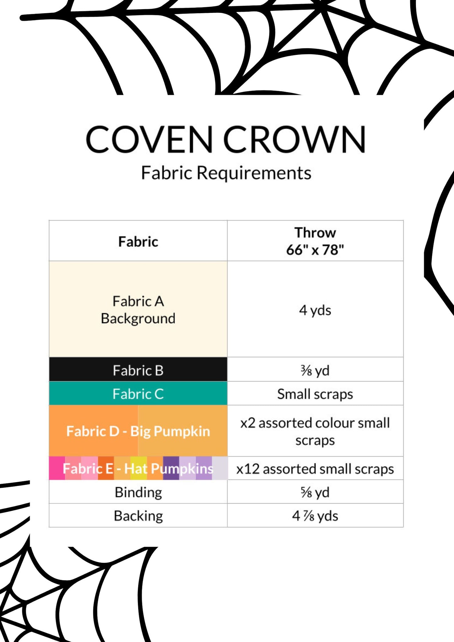 Coven Crown Quilt Pattern