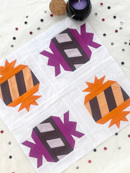 Hallow Candy Quilt Block Pattern