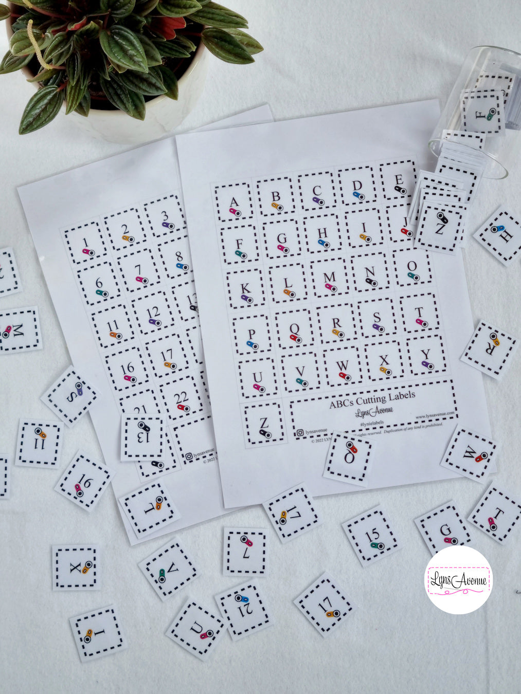 Lynie Labels Printable Cutting Labels PDF Download