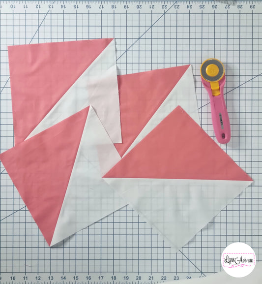 How to: Make Half-Square Triangles (HSTs) using the 4-at-a-time method