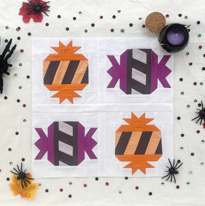 Hallow Candy Quilt Block Pattern