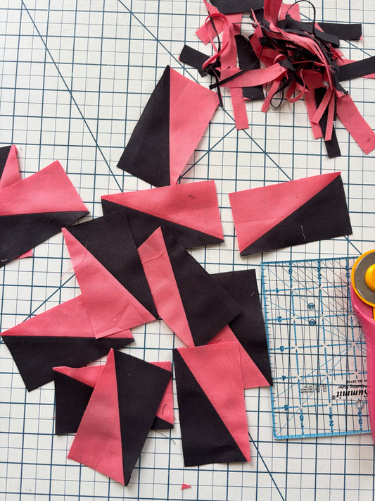 Trimming Half Rectangle Triangles the easy way