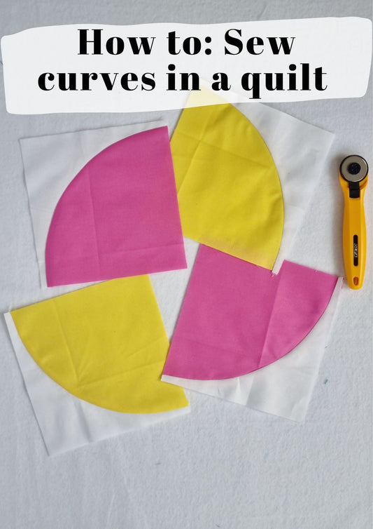 Tips on Sewing a Curved Quilt Tutorial + 1/4 Circle Template Printable